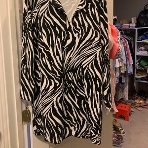 Diane Von Furstenberg Sz 12 black/white dress
